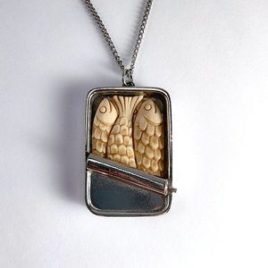 Hattie Carnegie ‘Pop Art’ Can of Sardines Pendant Necklace